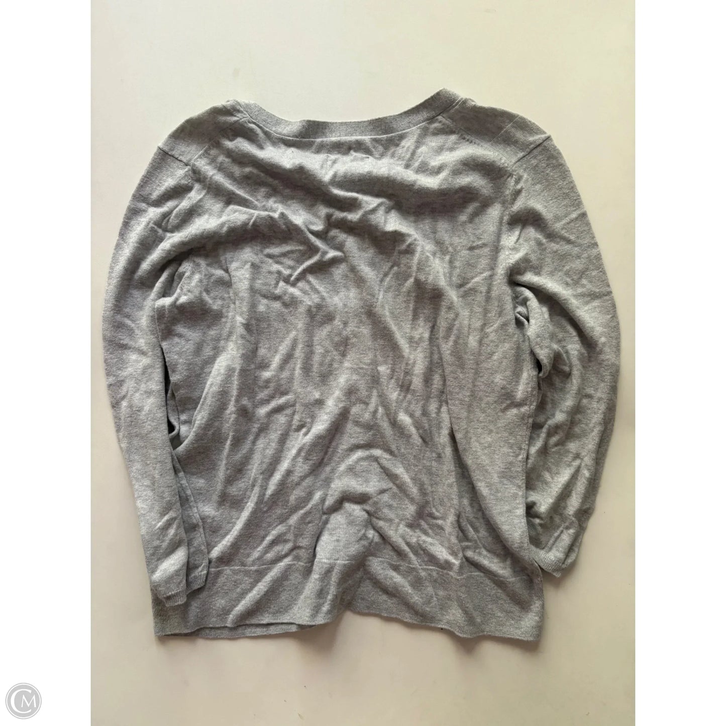 Sweater Cardigan By Simply Vera In Grey, Size: M