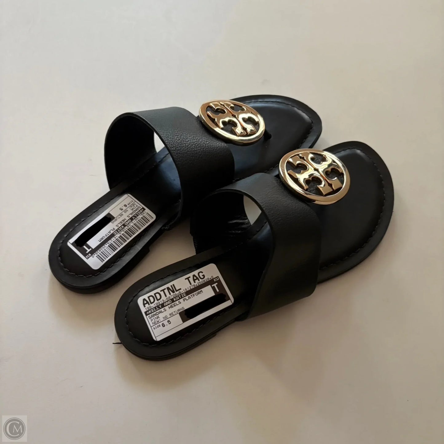 Sandals Designer By Tory Burch In Black, Size: 6.5