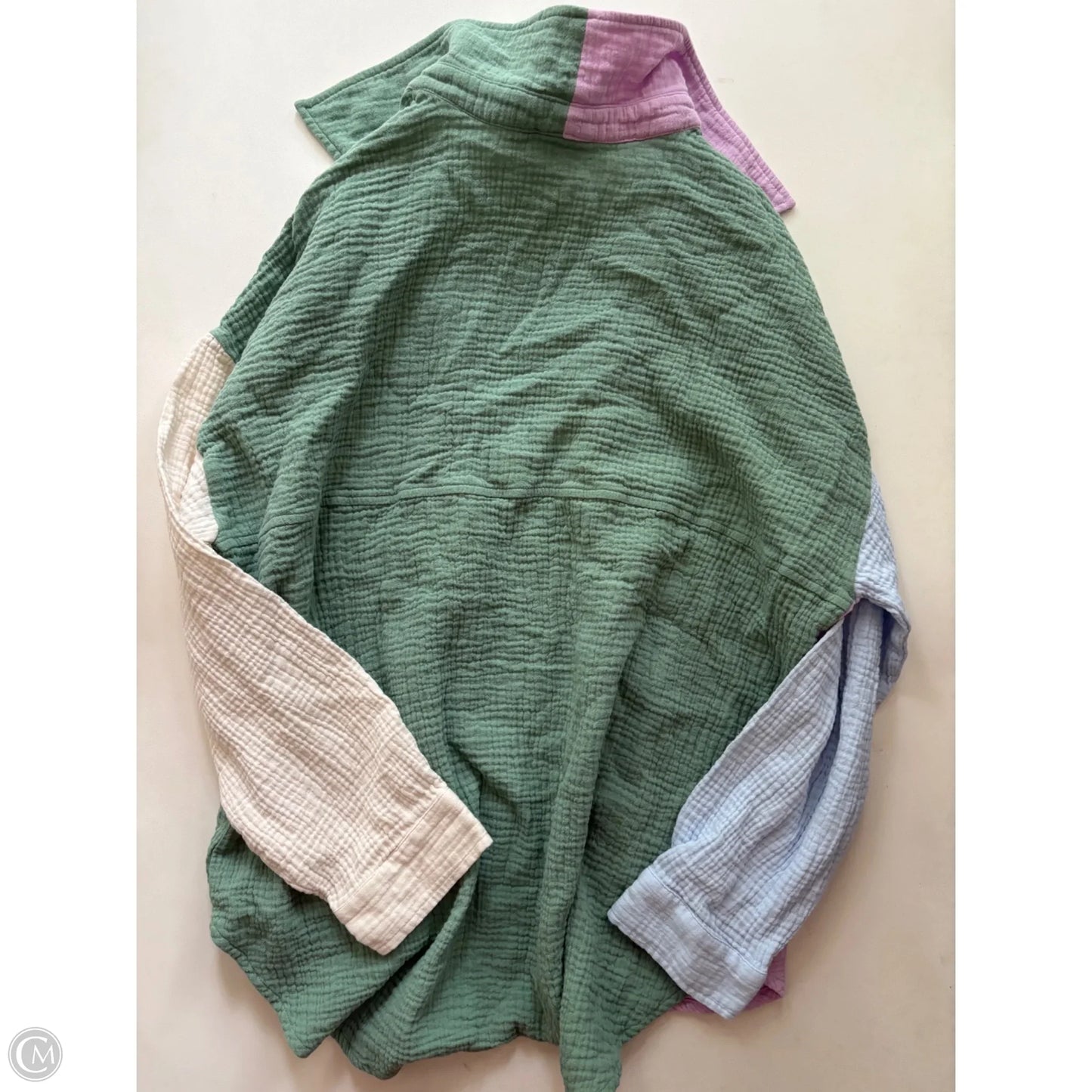 Top Long Sleeve By Vici In Multi-colored, Size: L