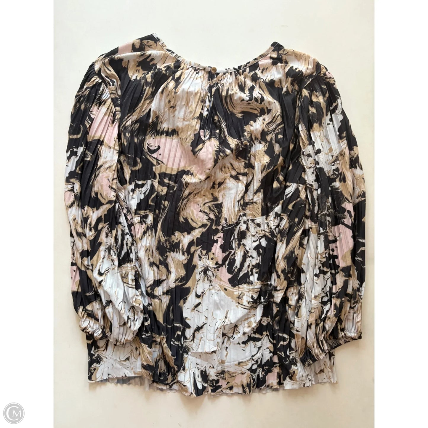 Blouse Long Sleeve By Cato In Multi-colored, Size: 1x