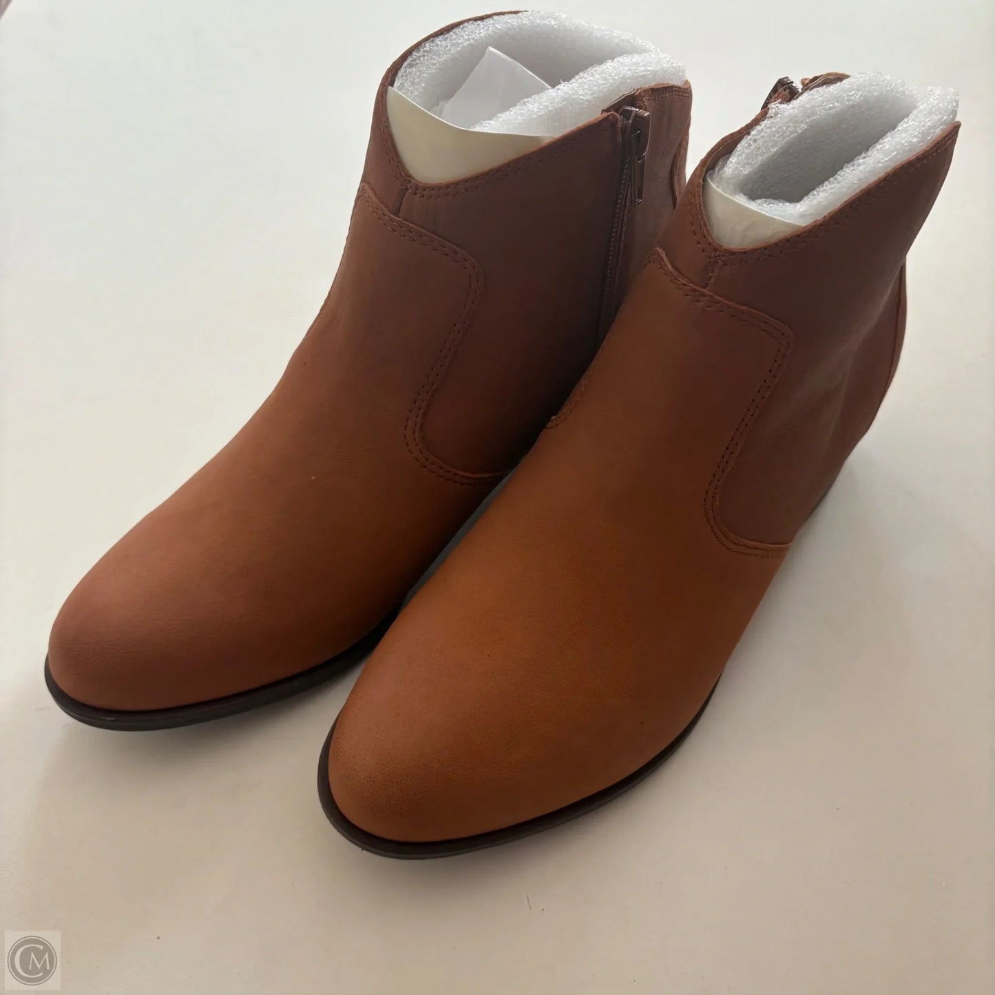 Boots Ankle Heels By Lucky Brand In Brown, Size: 9.5