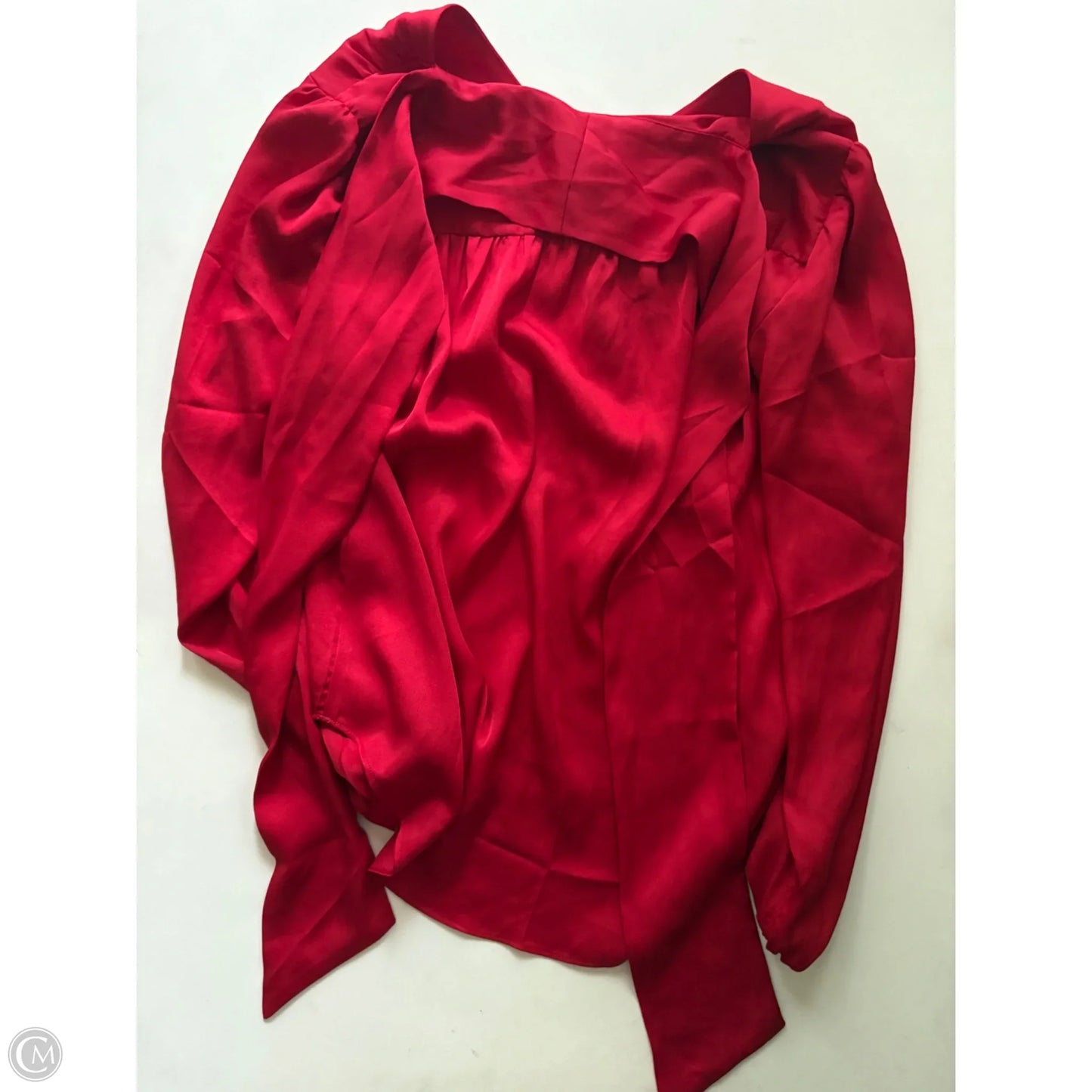 Blouse Long Sleeve By Ann Taylor In Red, Size: S