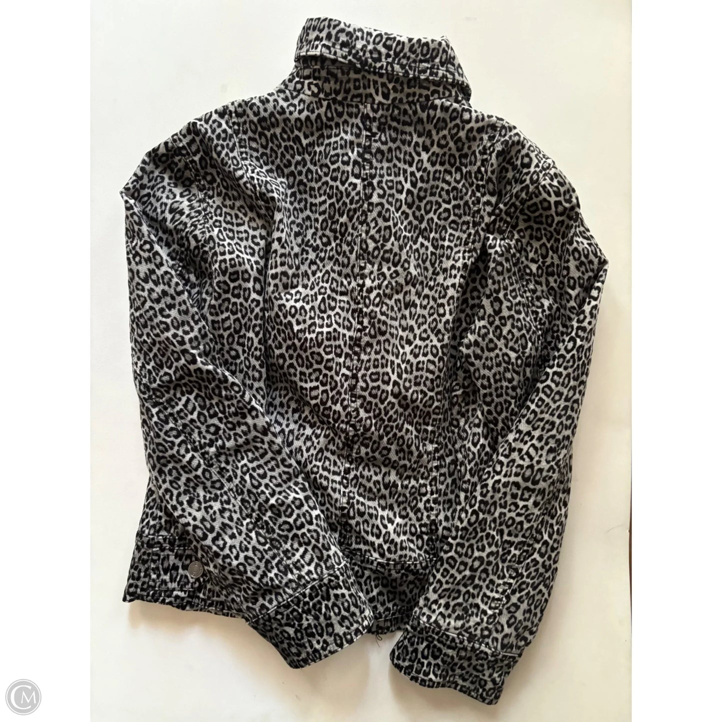 Jacket Moto By Chicos In Animal Print, Size: M