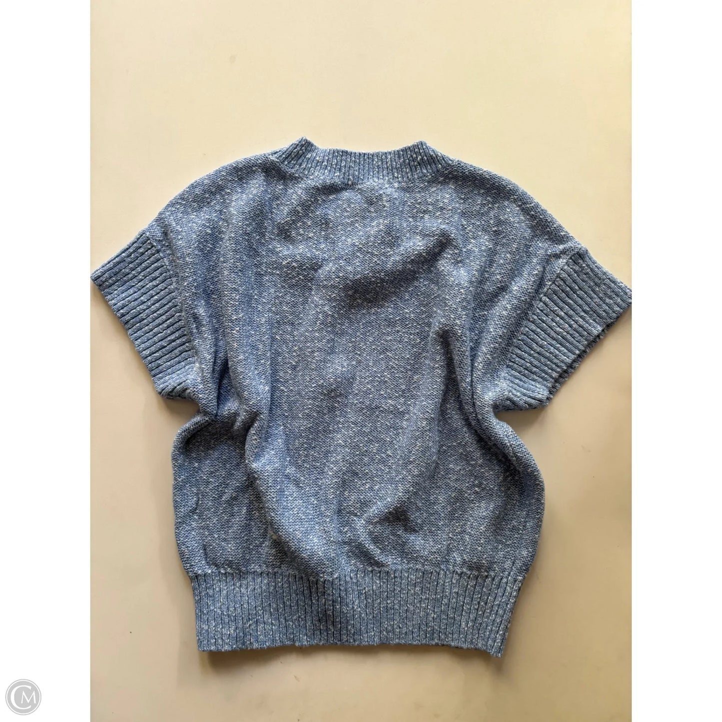 Sweater Short Sleeve By Loft In Blue, Size: M