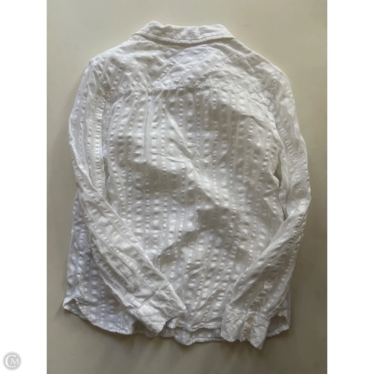 Top Long Sleeve By Tommy Hilfiger In White, Size: M