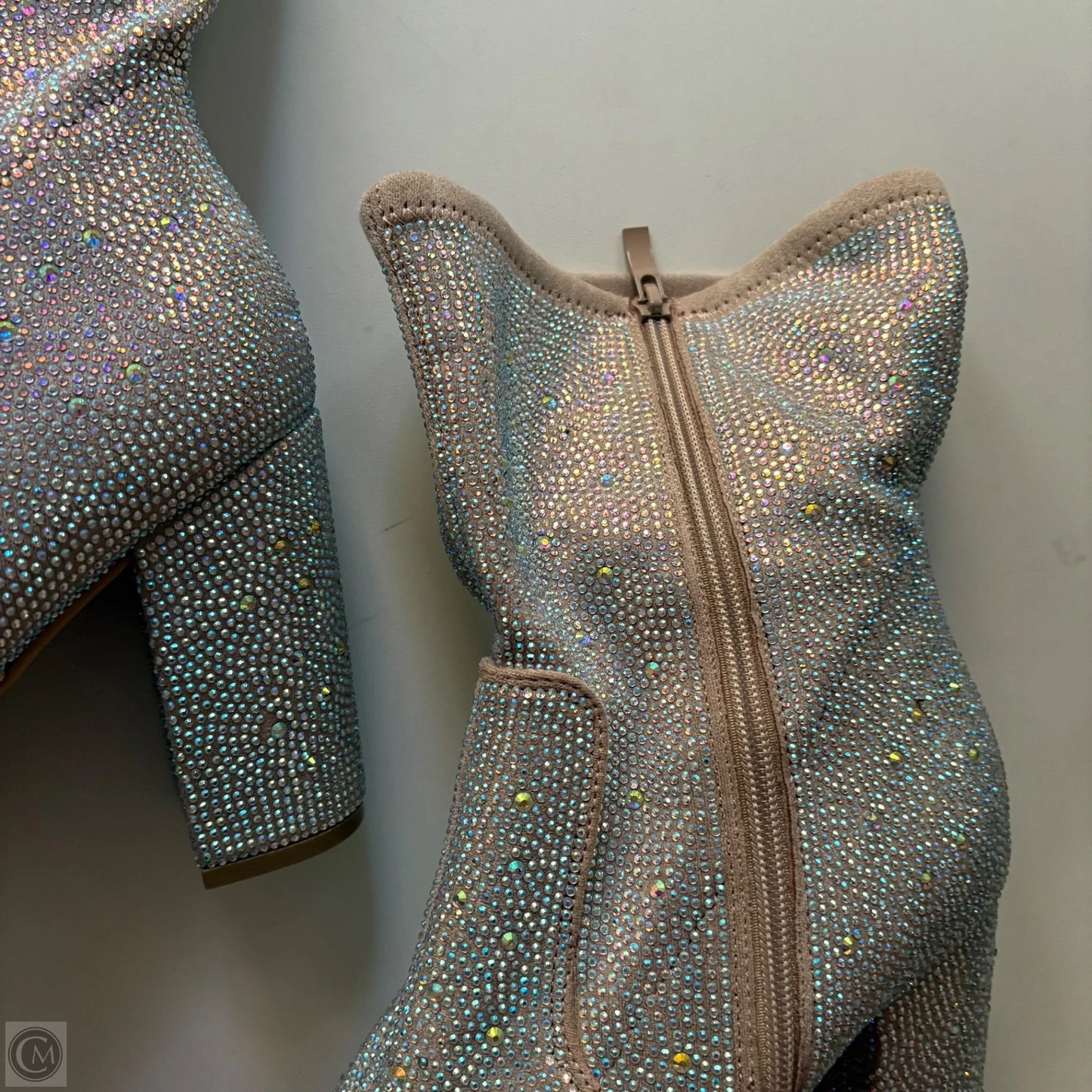 Boots Ankle Flats By Torrid In Silver & Tan, Size: 11