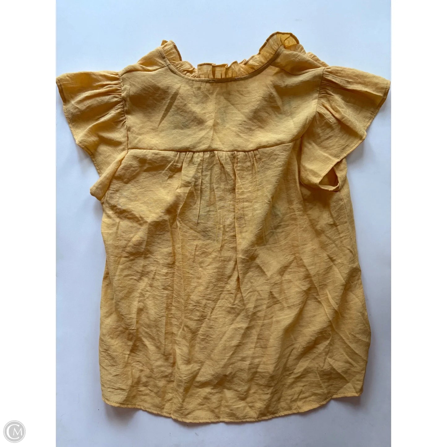 Top Short Sleeve By Mine In Yellow, Size: L