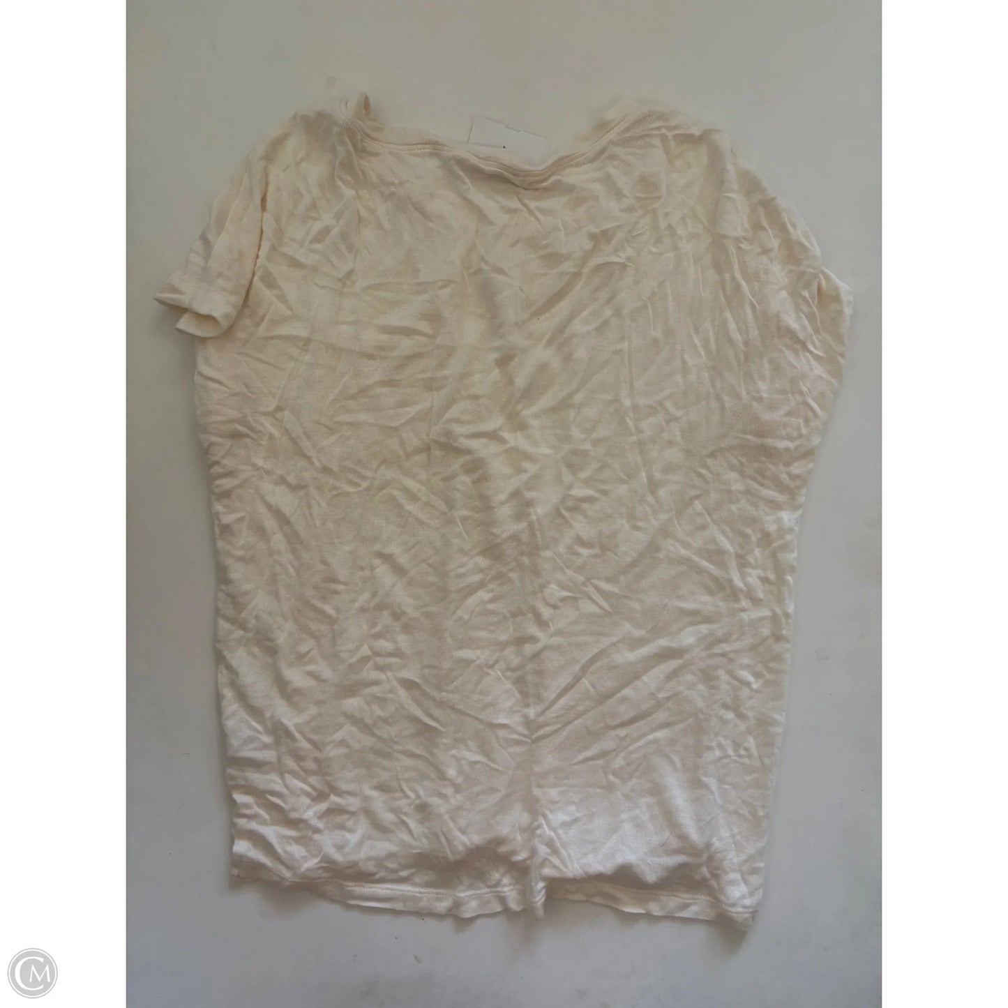 Top Short Sleeve By Double Zero In Cream, Size: M