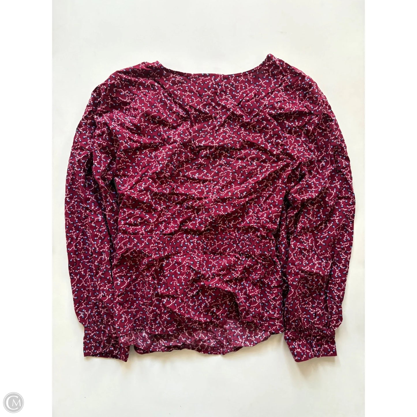 Top Long Sleeve By Talbots In Maroon, Size: Mp