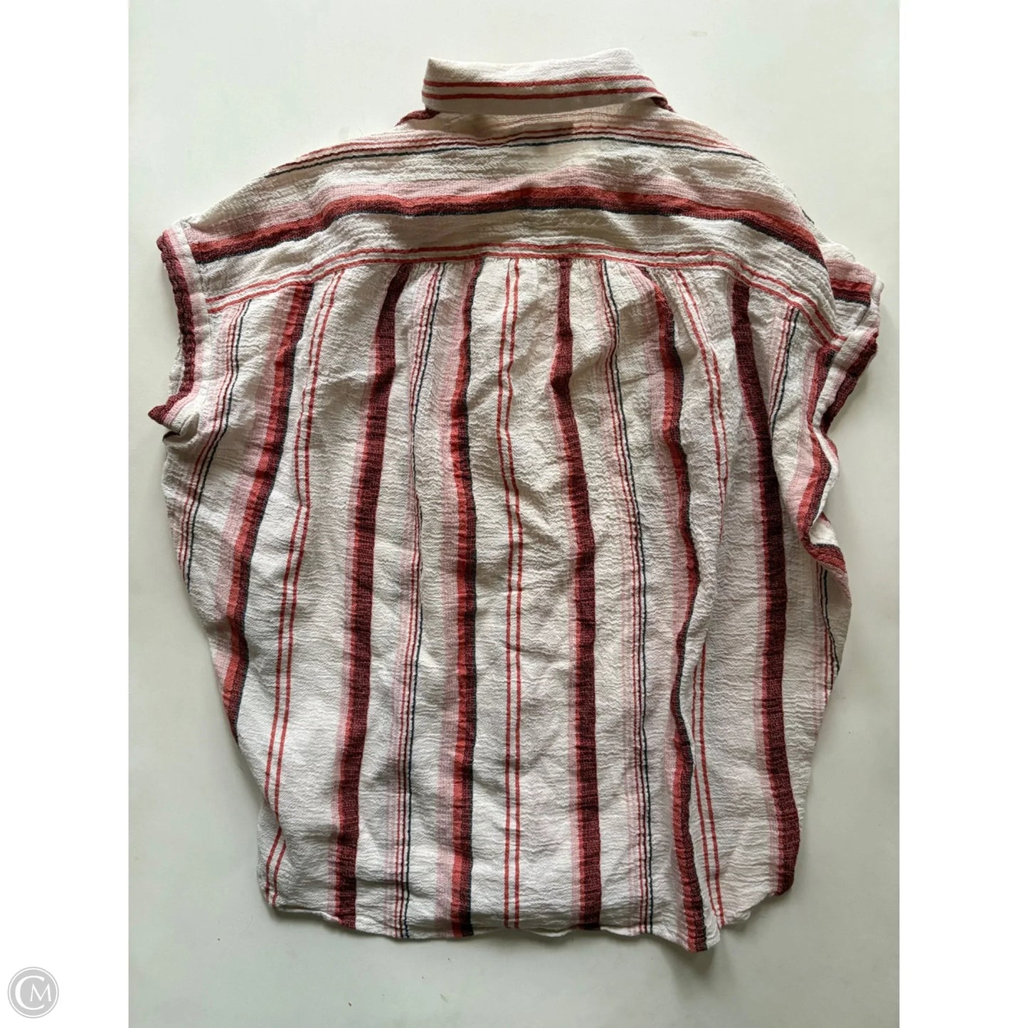 Top Short Sleeve By Madewell In Striped Pattern, Size: Xs