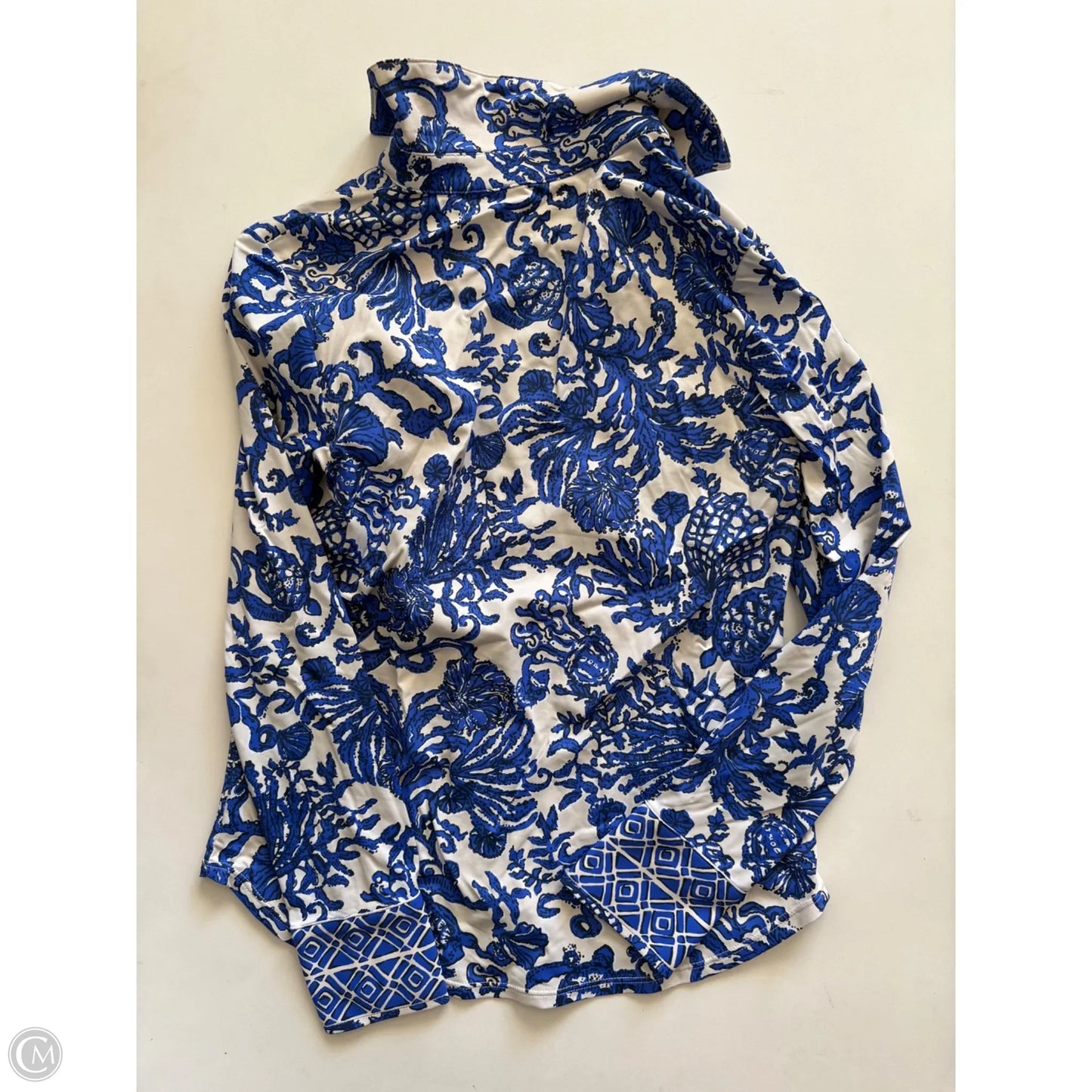 Top Long Sleeve Designer By Lilly Pulitzer In Blue, Size: Xs