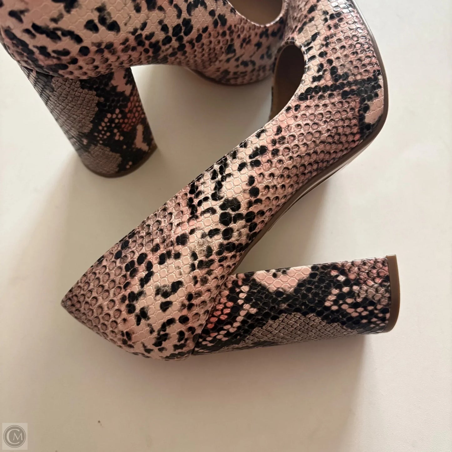 Shoes Heels Block By Just Fab In Animal Print, Size: 8.5
