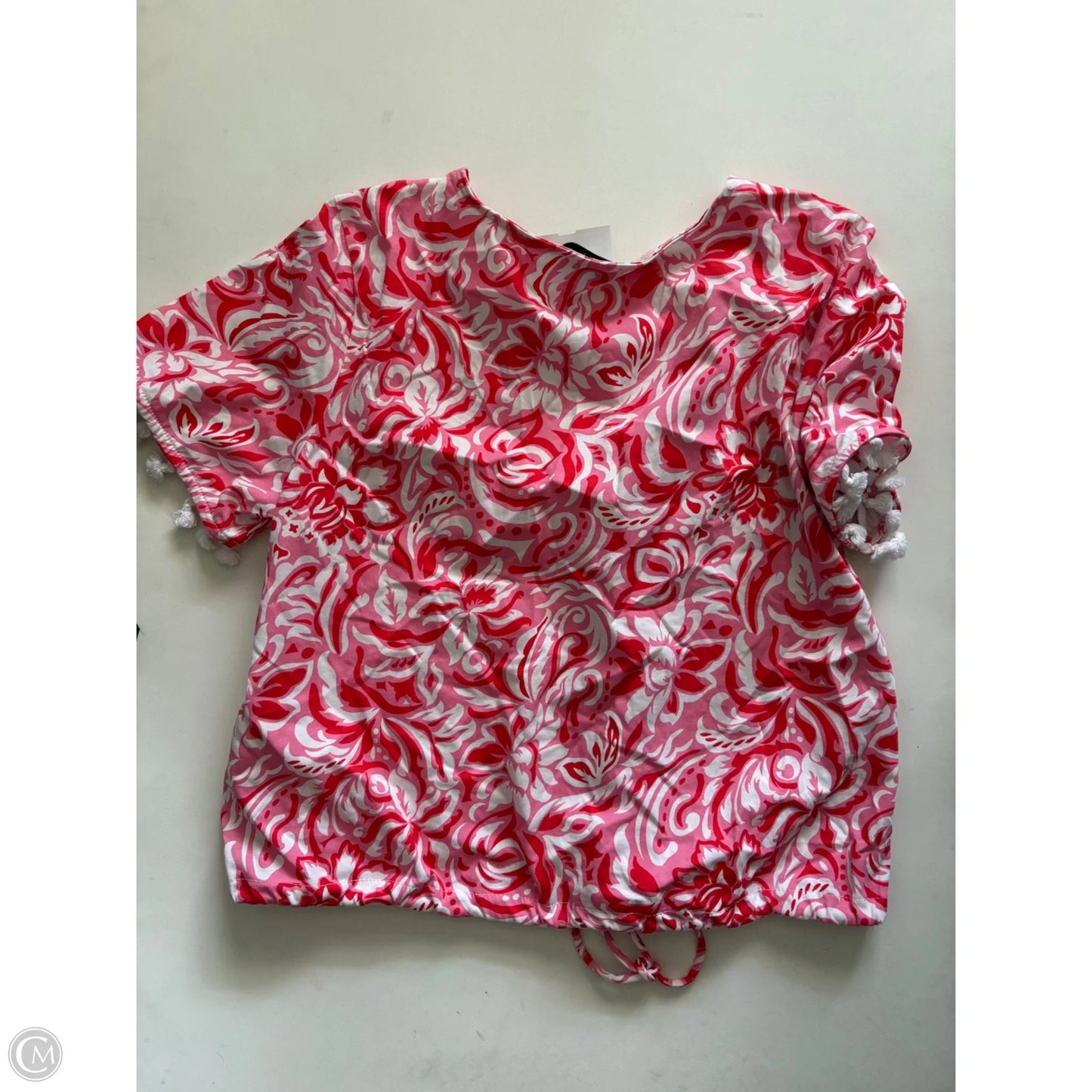 Top Short Sleeve By Marc New York In Pink & Red, Size: L