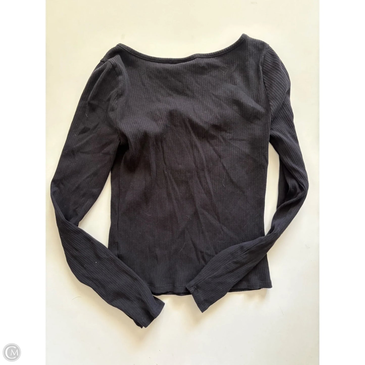 Top Long Sleeve By Ana In Black, Size: S