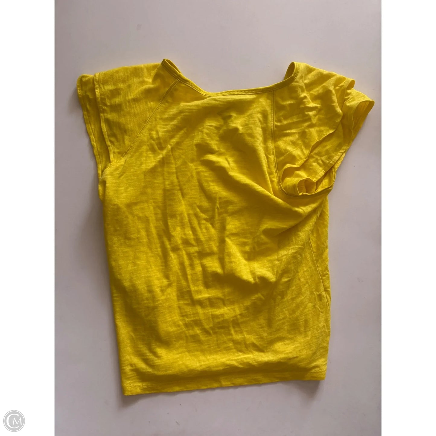 Top Short Sleeve By White House Black Market In Yellow, Size: S
