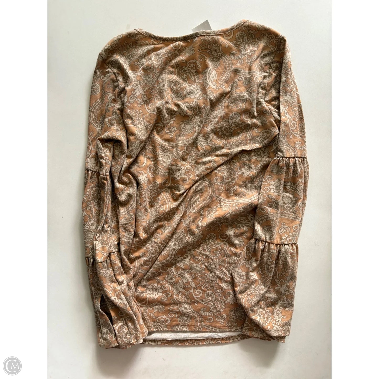 Top Long Sleeve By Ces Femme In Brown, Size: M