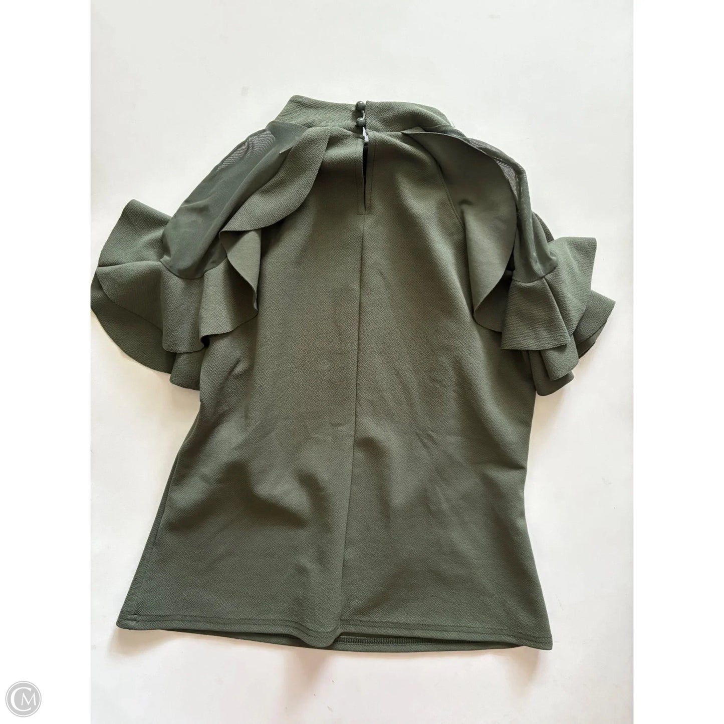 Top Short Sleeve By Cmc In Green, Size: 12