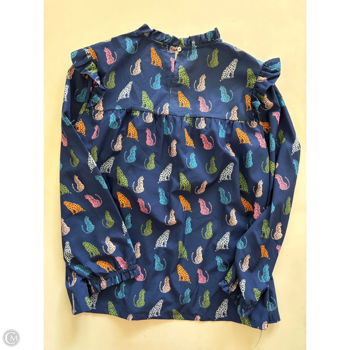 Top Long Sleeve By Michelle Mcdowell In Animal Print, Size: L