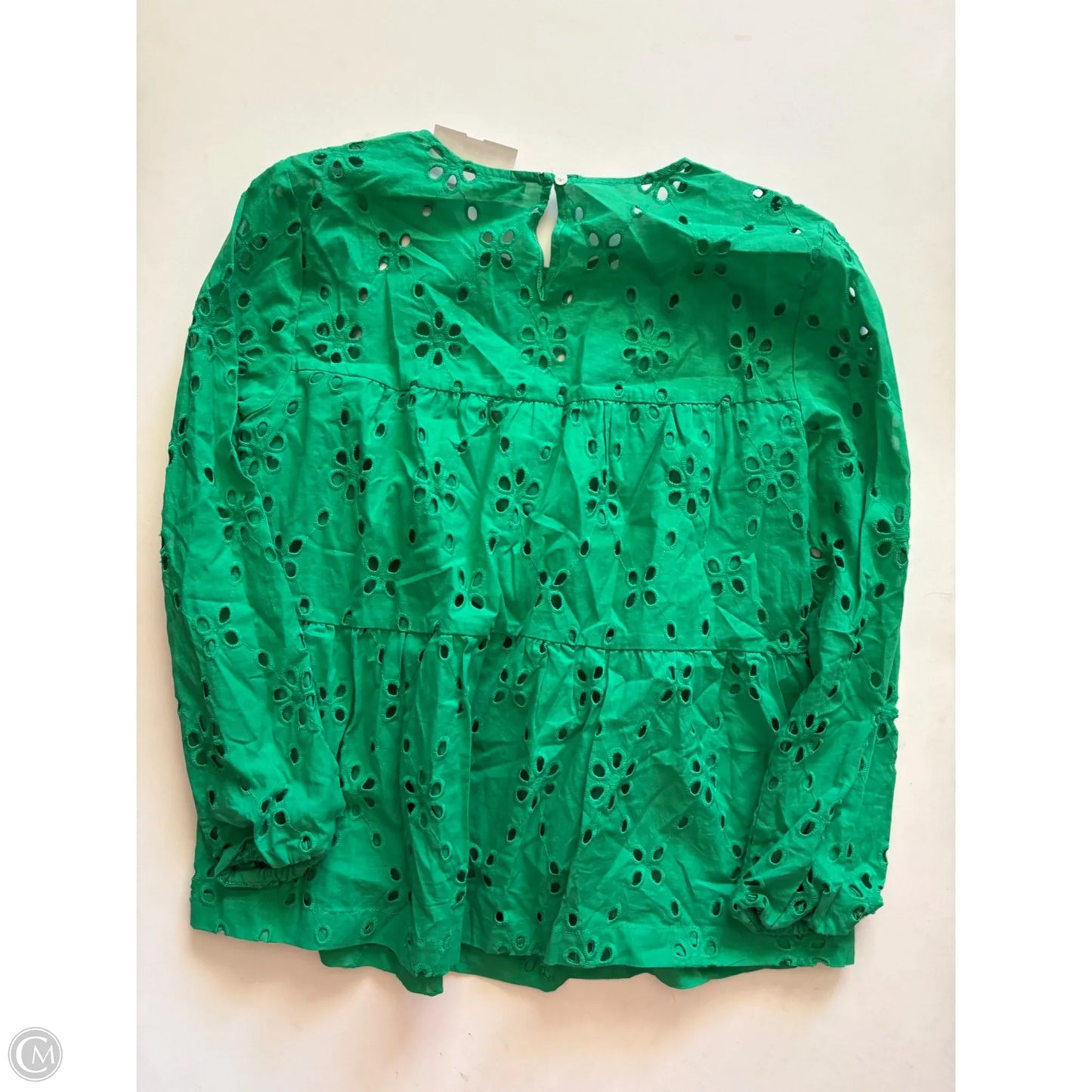 Top Long Sleeve By J. Crew In Green, Size: Xxs