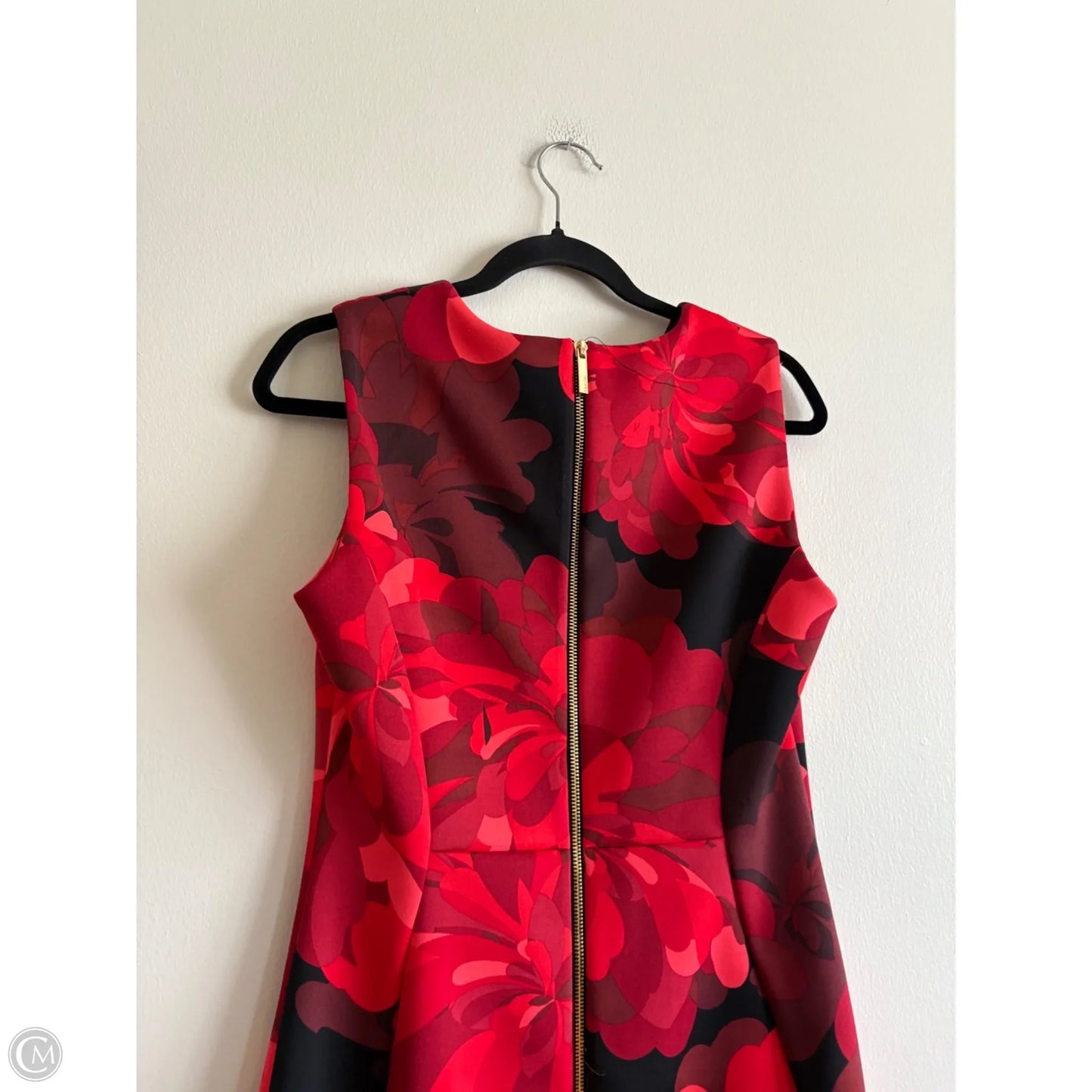 Dress Work By Calvin Klein In Floral Print, Size: 10