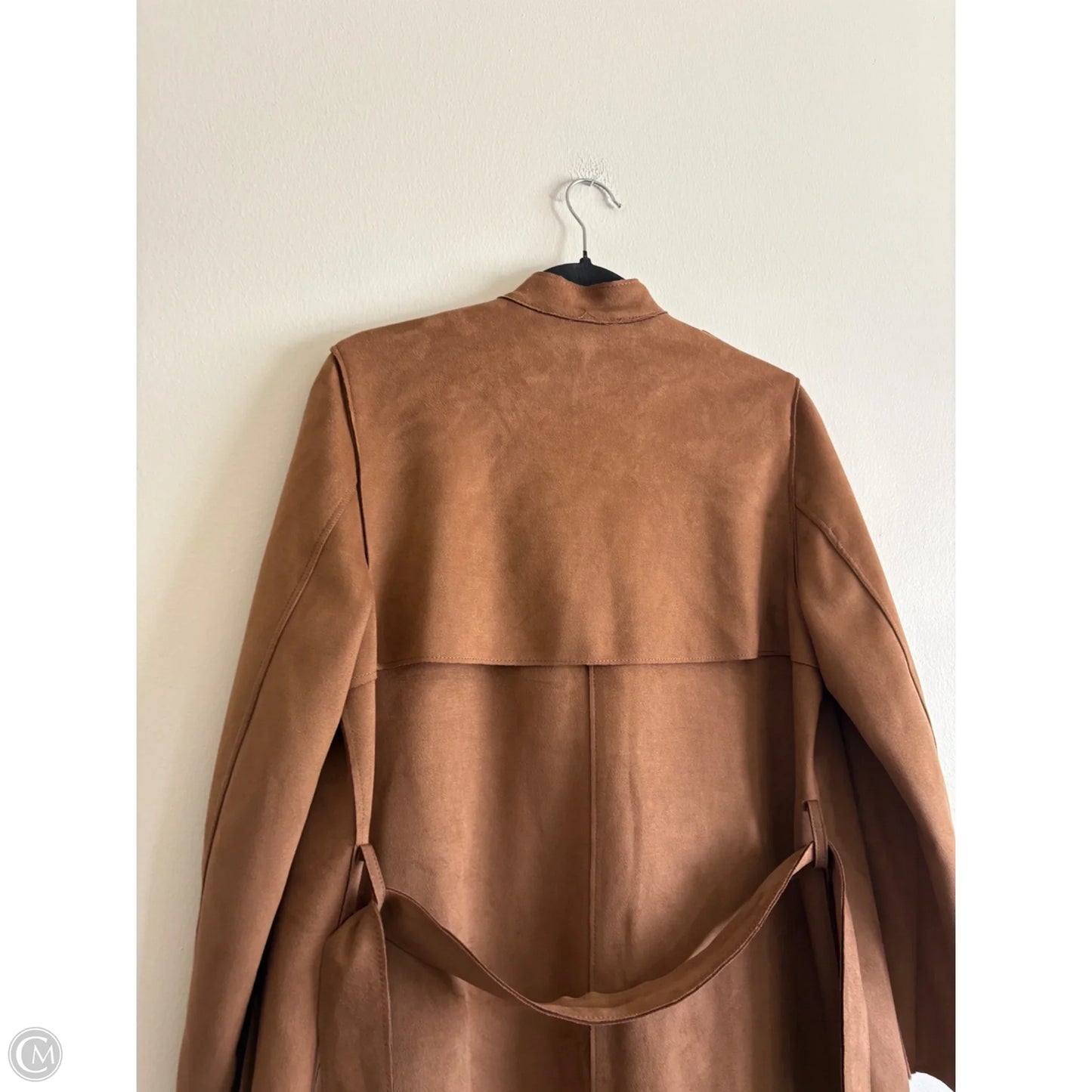 Coat Trench Coat By H&m In Brown, Size: 8