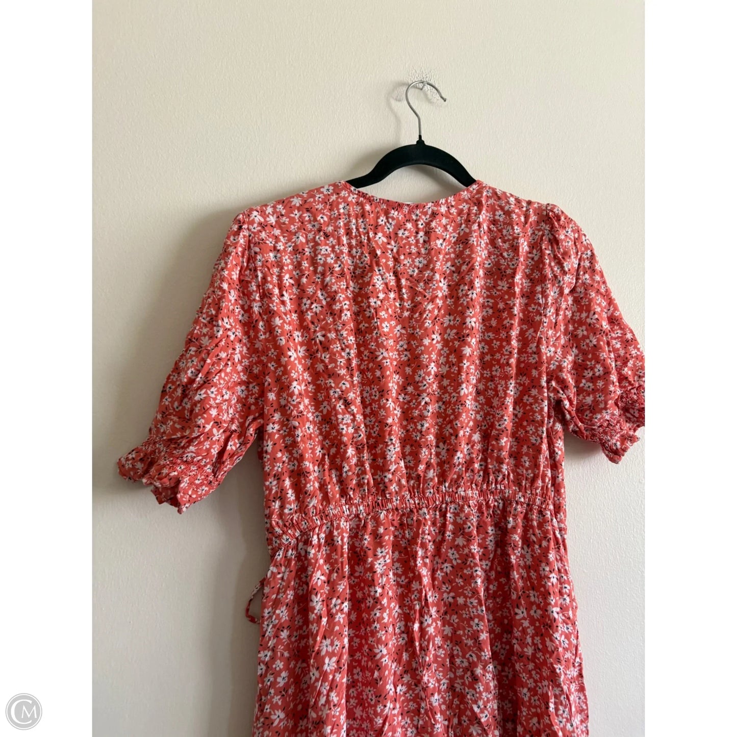 Dress Casual Midi By Time And Tru In Orange, Size: L