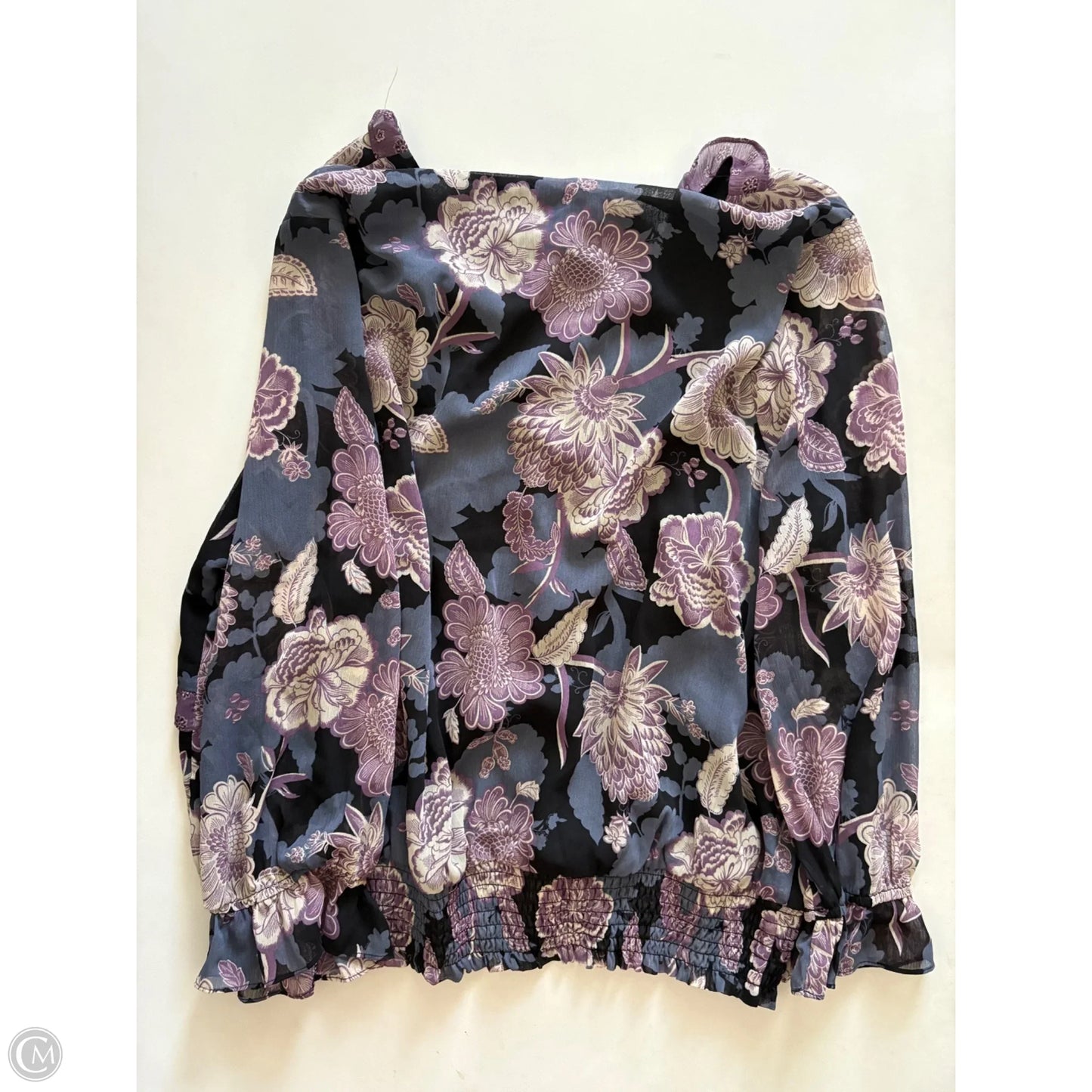Blouse Long Sleeve By Cato In Purple, Size: Xl