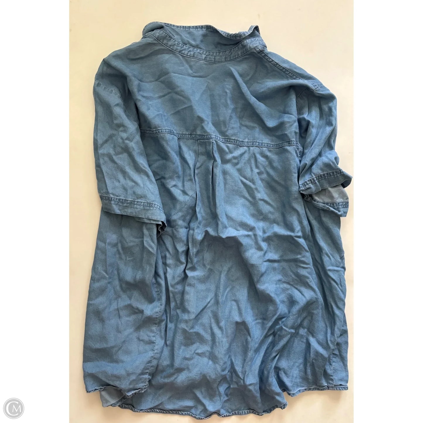 Top Short Sleeve By Terra & Sky In Blue, Size: 3x