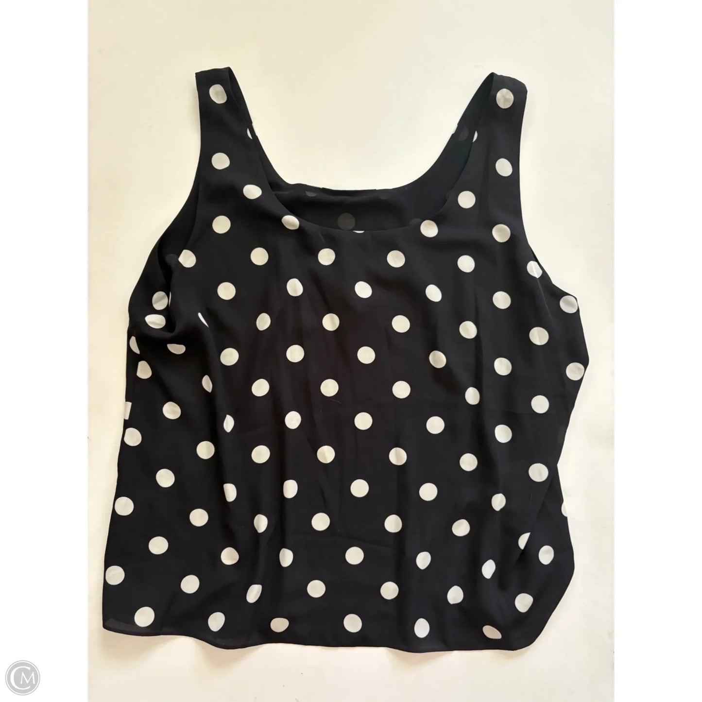 Tank Top By Anne Klein In Polkadot Pattern, Size: Xl
