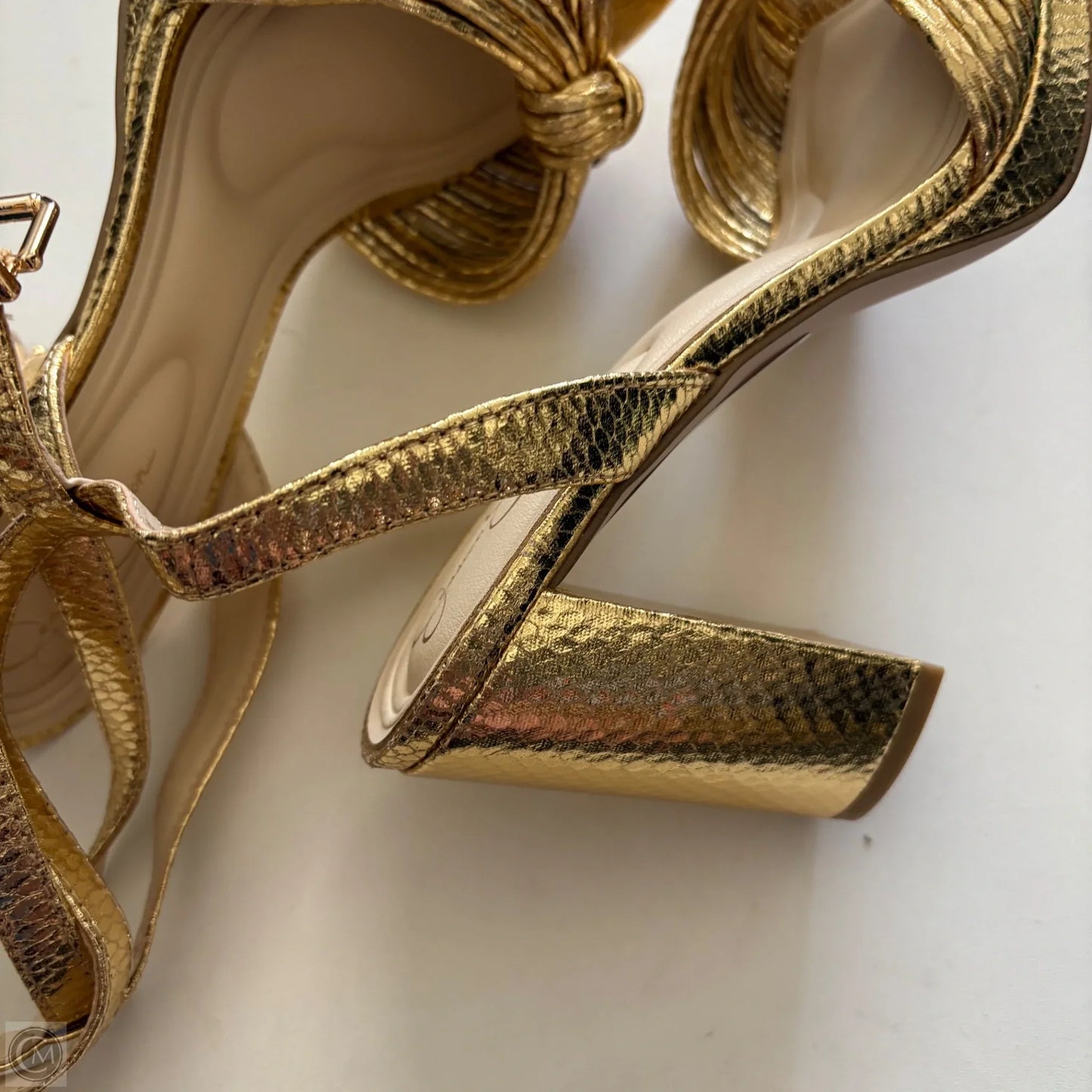 Shoes Heels Block By Jessica Simpson In Gold, Size: 8.5