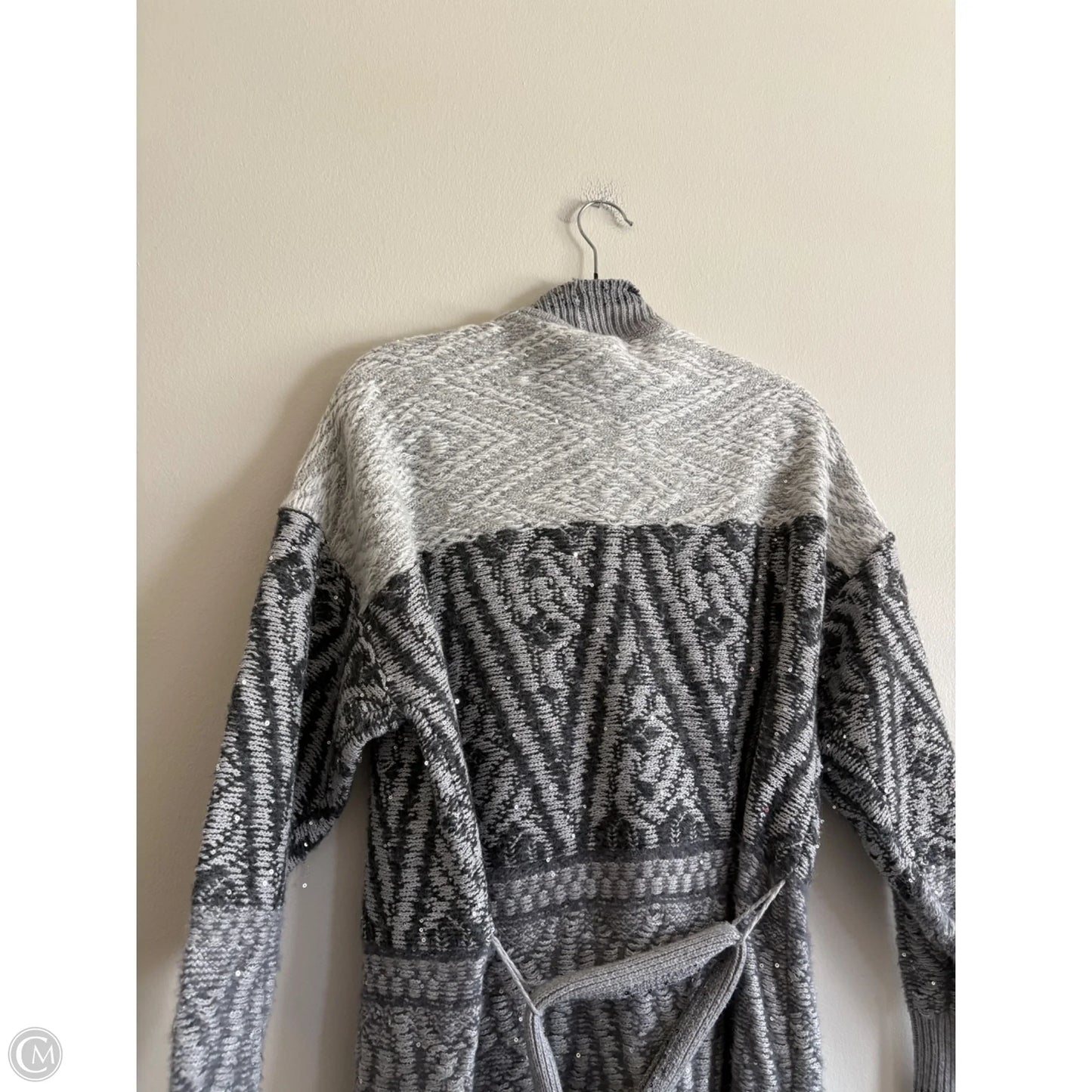 Sweater Cardigan By White House Black Market In Silver, Size: L