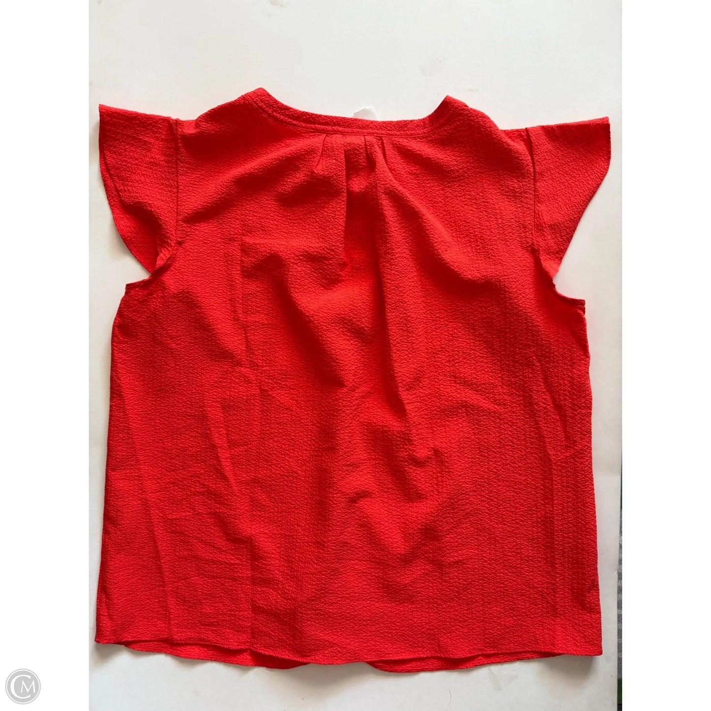 Top Short Sleeve By Calvin Klein In Orange, Size: Xl