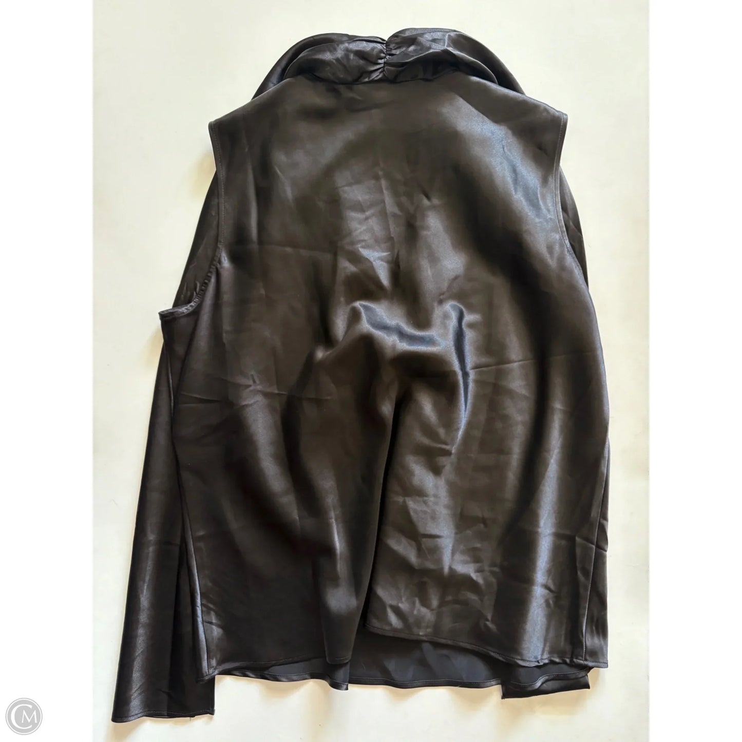 Blouse Sleeveless By Black Label In Black, Size: L