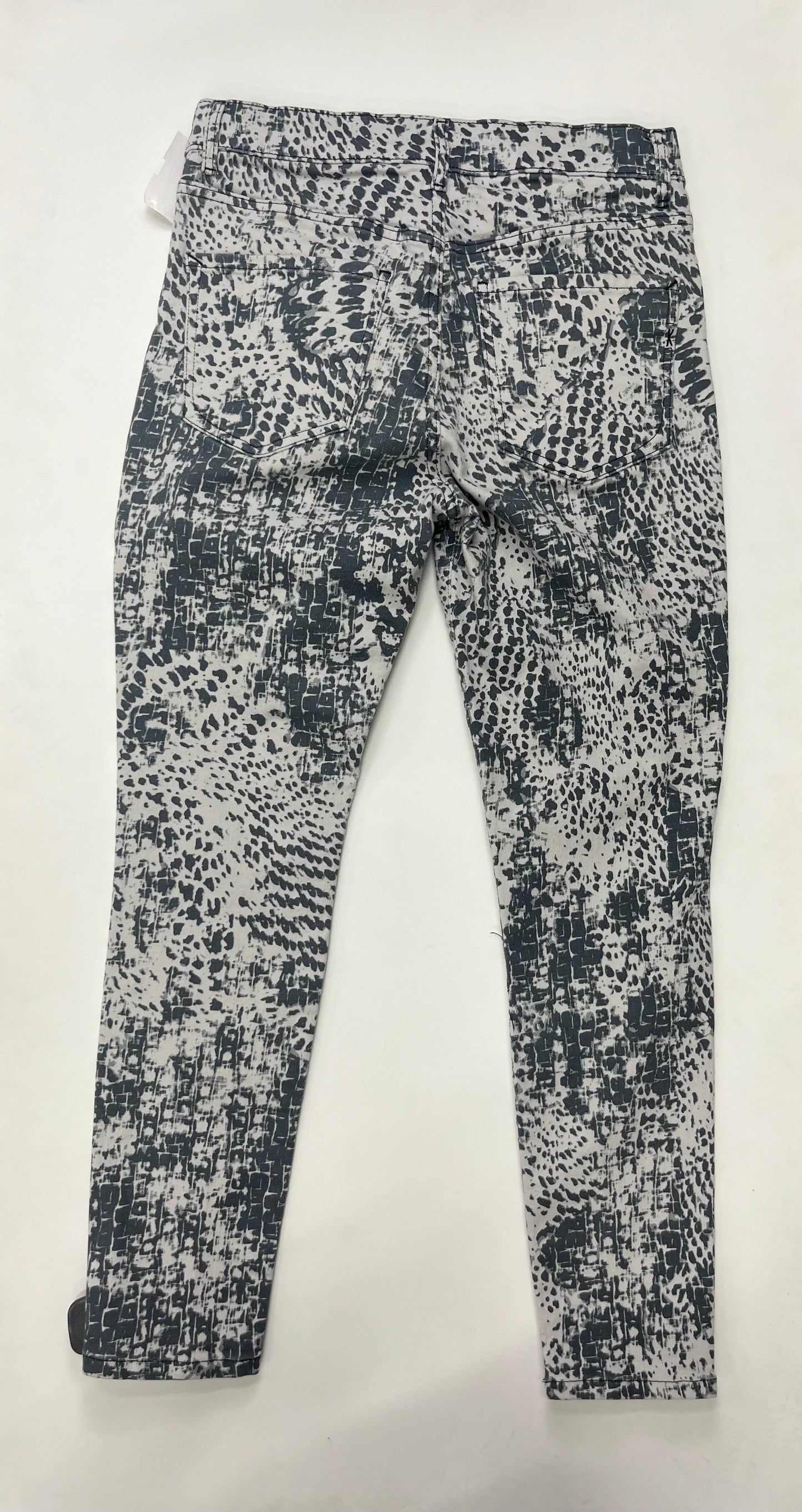 Grey White Jeans Skinny Express, Size 8