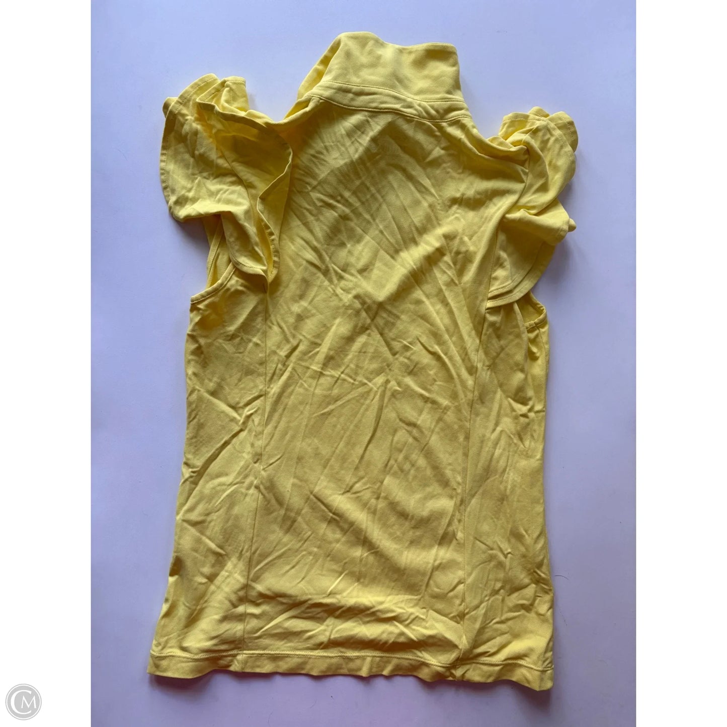 Top Short Sleeve Designer By Lilly Pulitzer In Yellow, Size: S