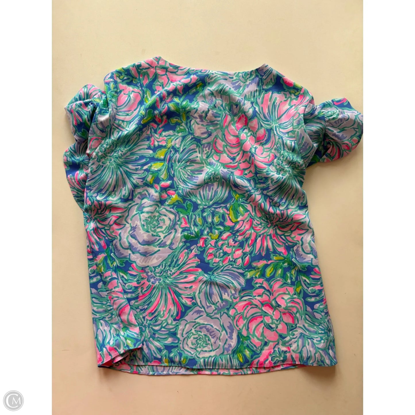 Top Short Sleeve Designer By Lilly Pulitzer In Blue, Size: Xxs