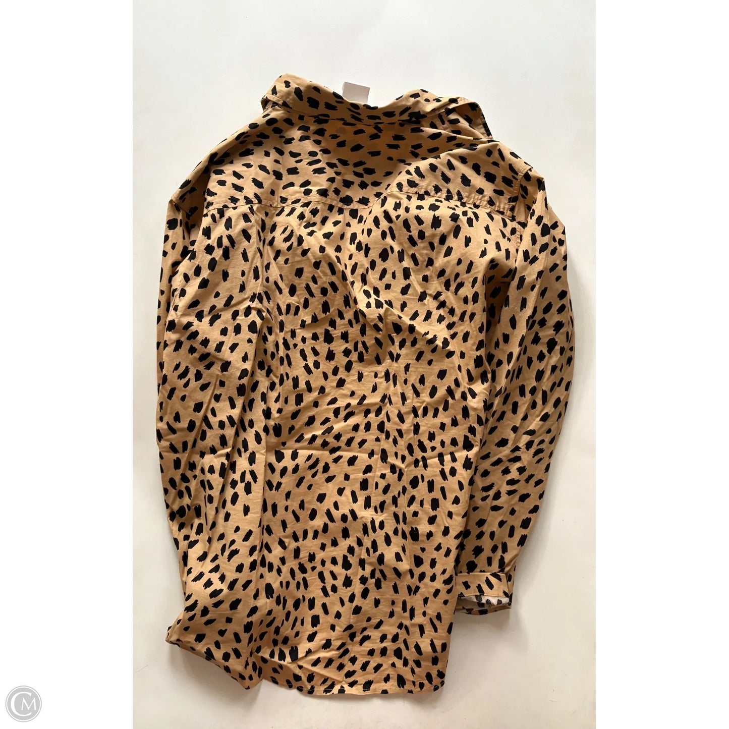 Blouse Long Sleeve By Crown And Ivy In Leopard Print, Size: Xl