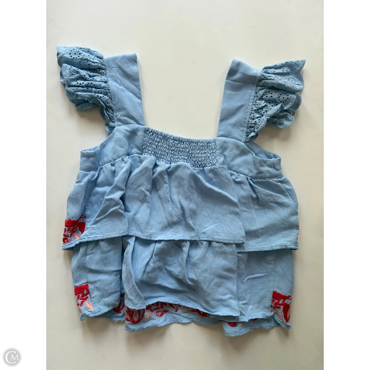 Blouse Long Sleeve By Entro In Blue, Size: M