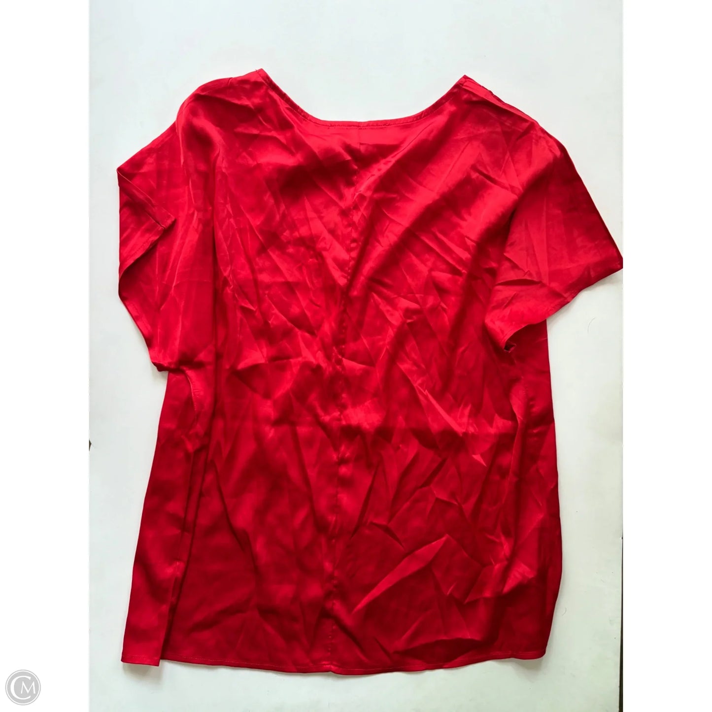 Blouse Short Sleeve By vine and love In Red, Size: M