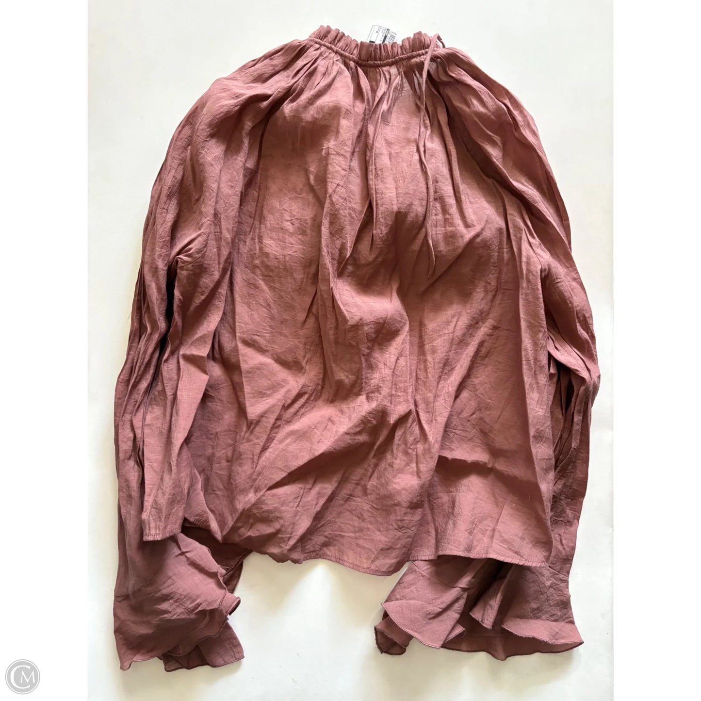 Blouse Long Sleeve By H&m In Pink, Size: M