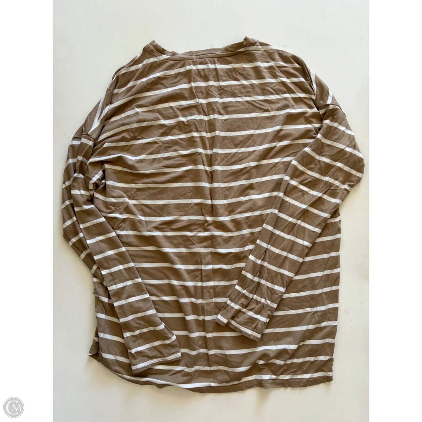 Top Long Sleeve By Gap In Striped Pattern, Size: M