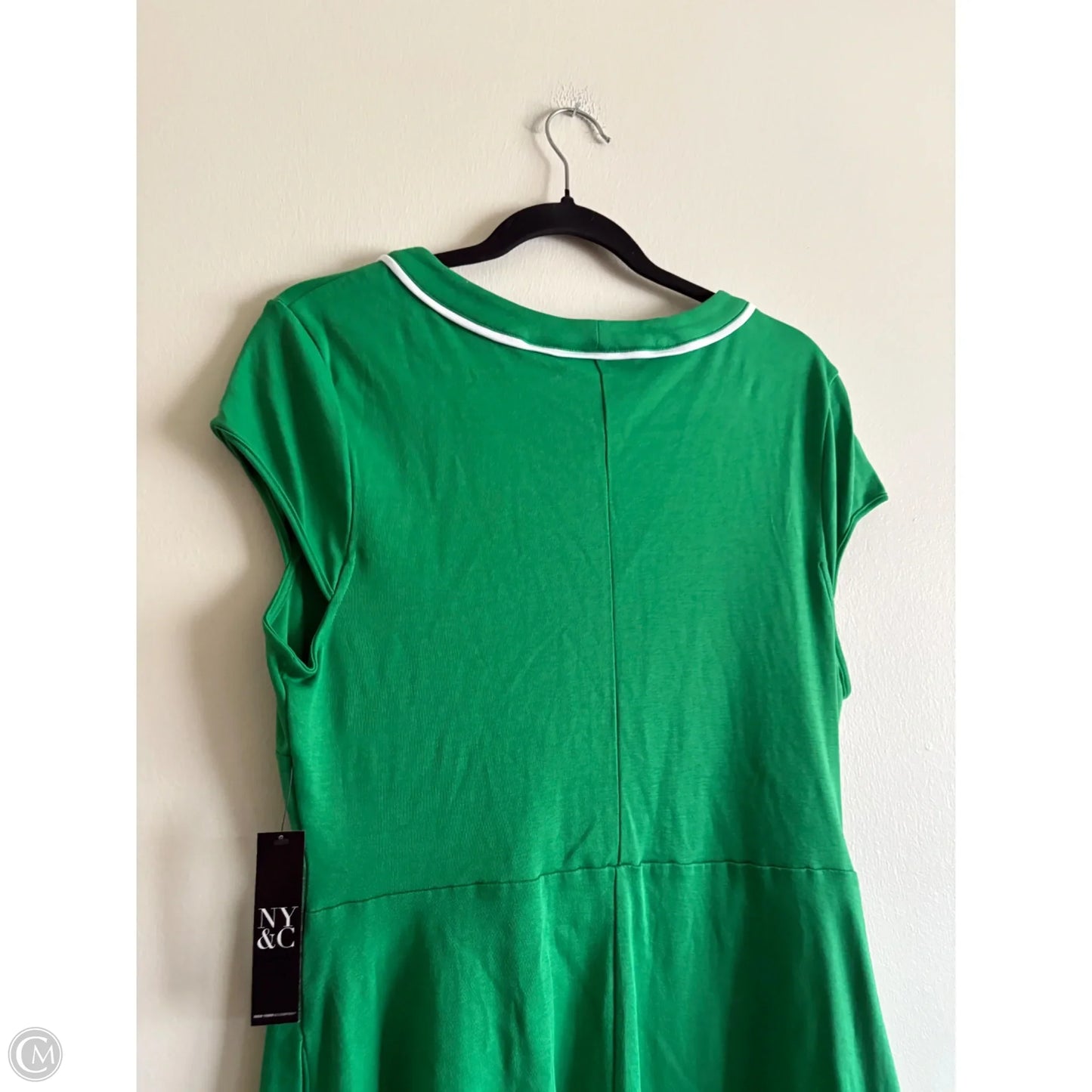 Dress Casual Midi By New York And Co In Green, Size: M