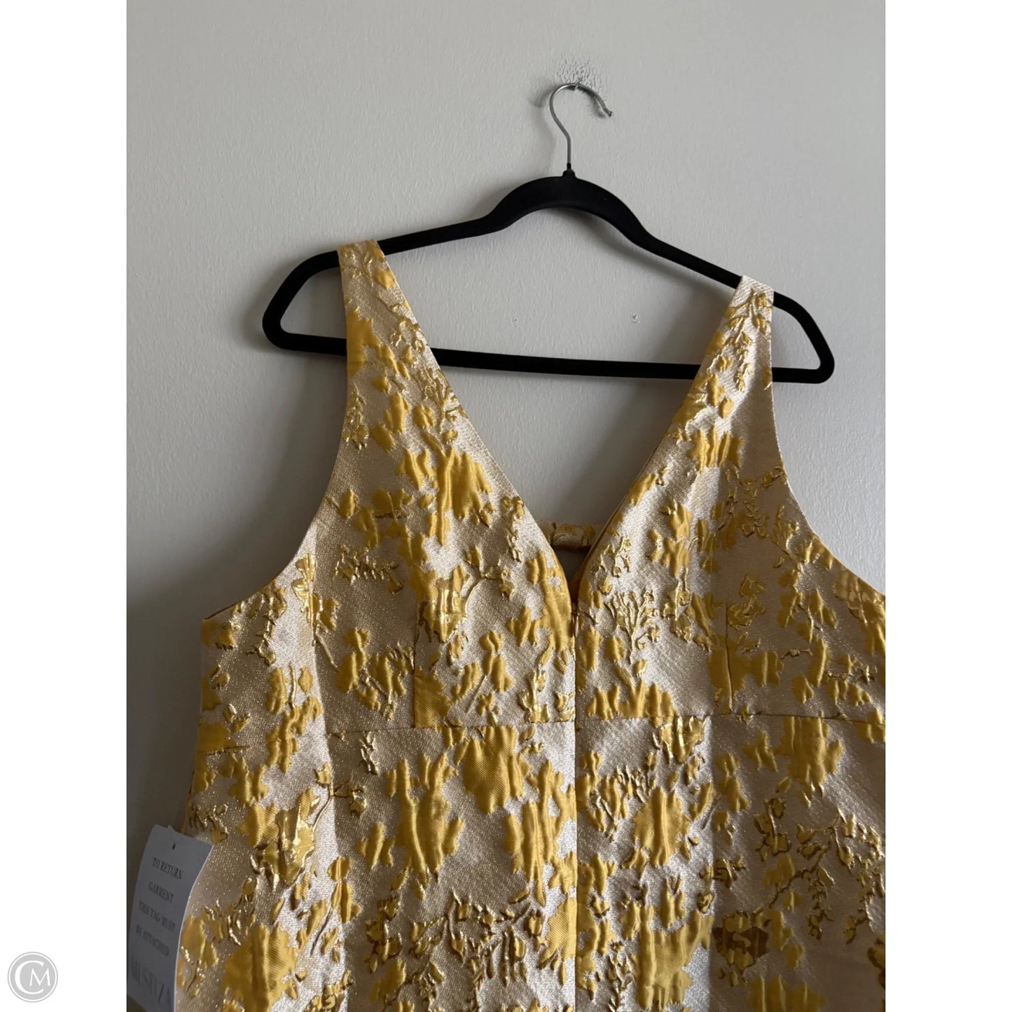 Dress Party Midi By mestiza In Gold & Yellow, Size: 14
