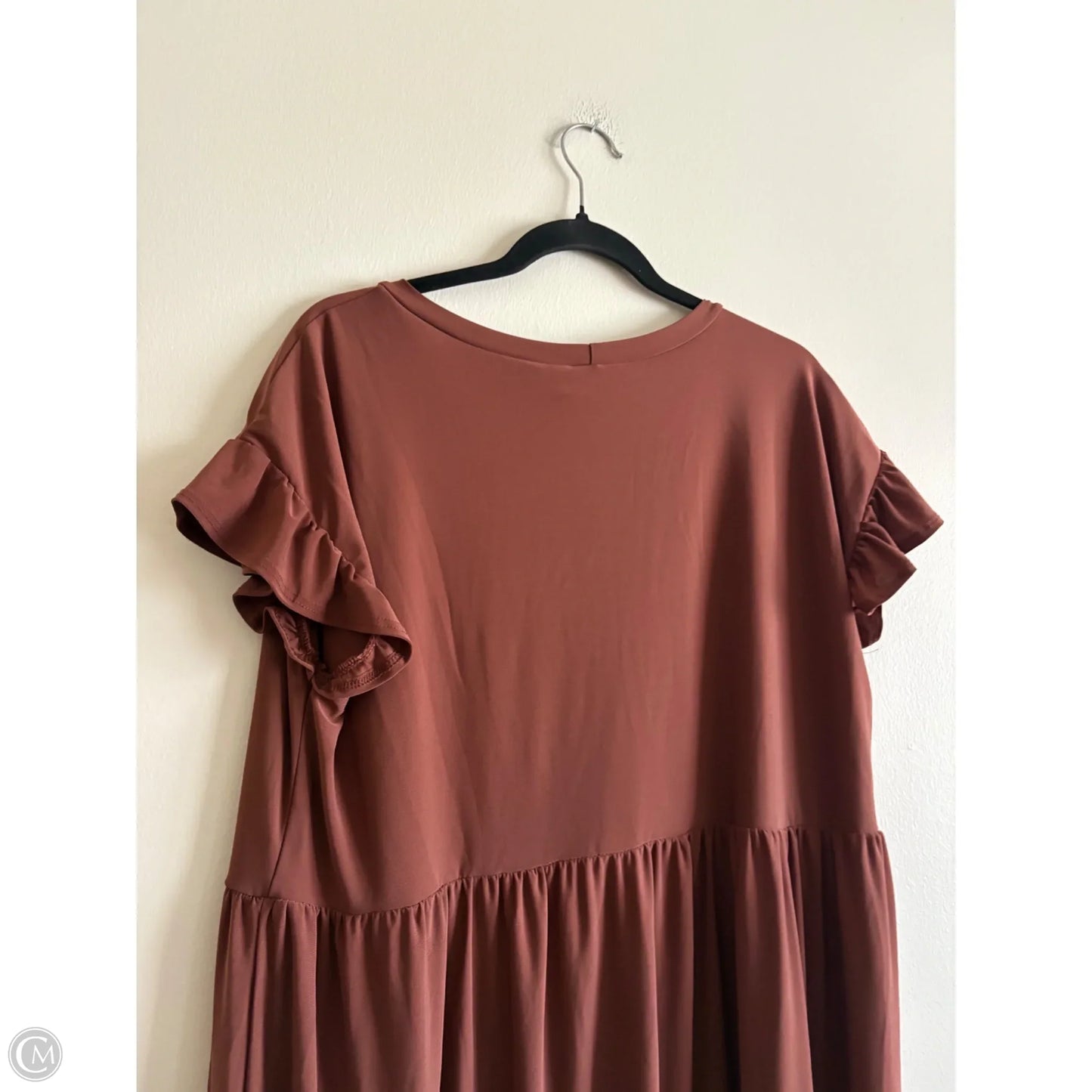 Dress Casual Midi By Express In Brown, Size: Xl