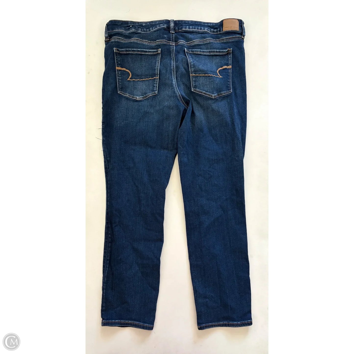 Jeans Straight By American Eagle In Blue, Size: 18