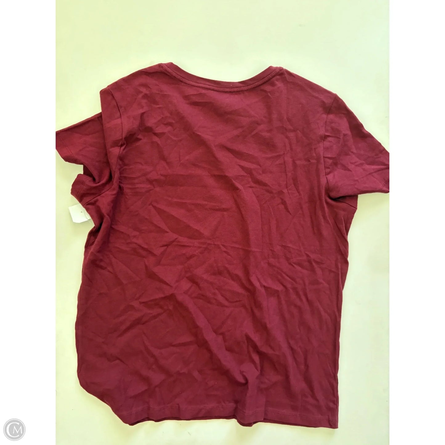 Top Short Sleeve By Time And Tru In Maroon, Size: L