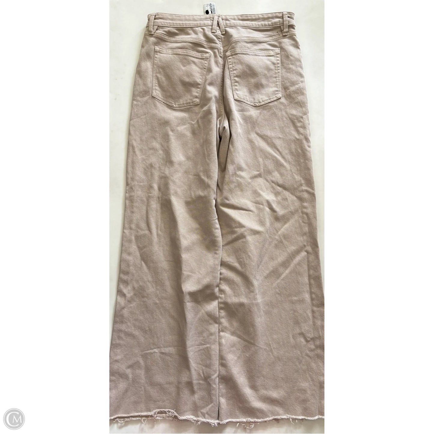 Jeans Wide Leg By Good American In Beige, Size: 8