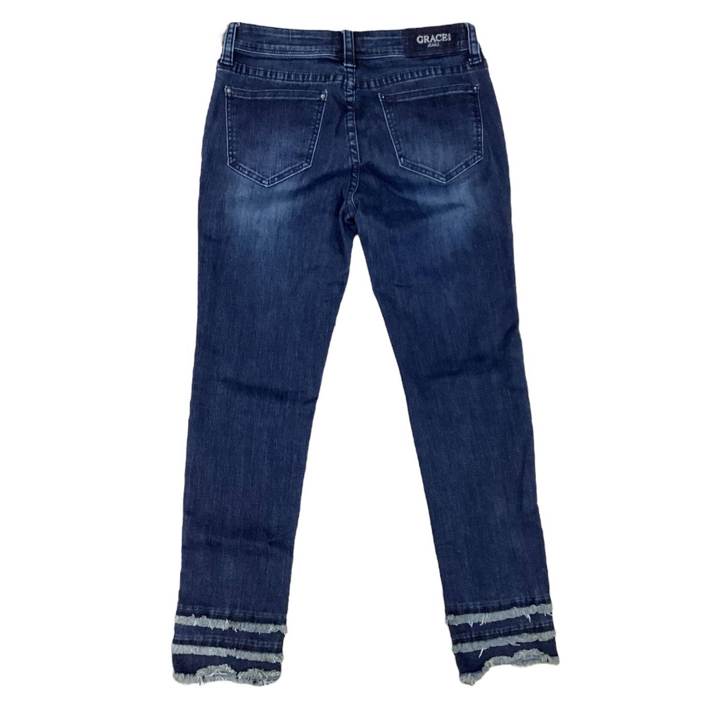 Jeans Straight By Grace In Blue Denim, Size:6