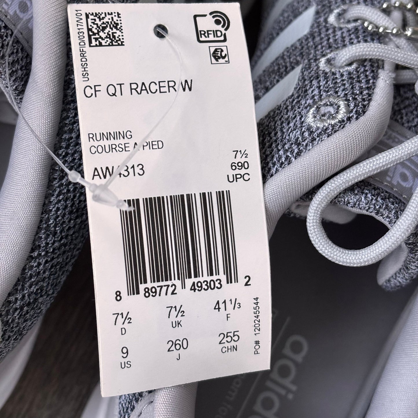 Shoes Athletic By Adidas In Grey, Size: 9