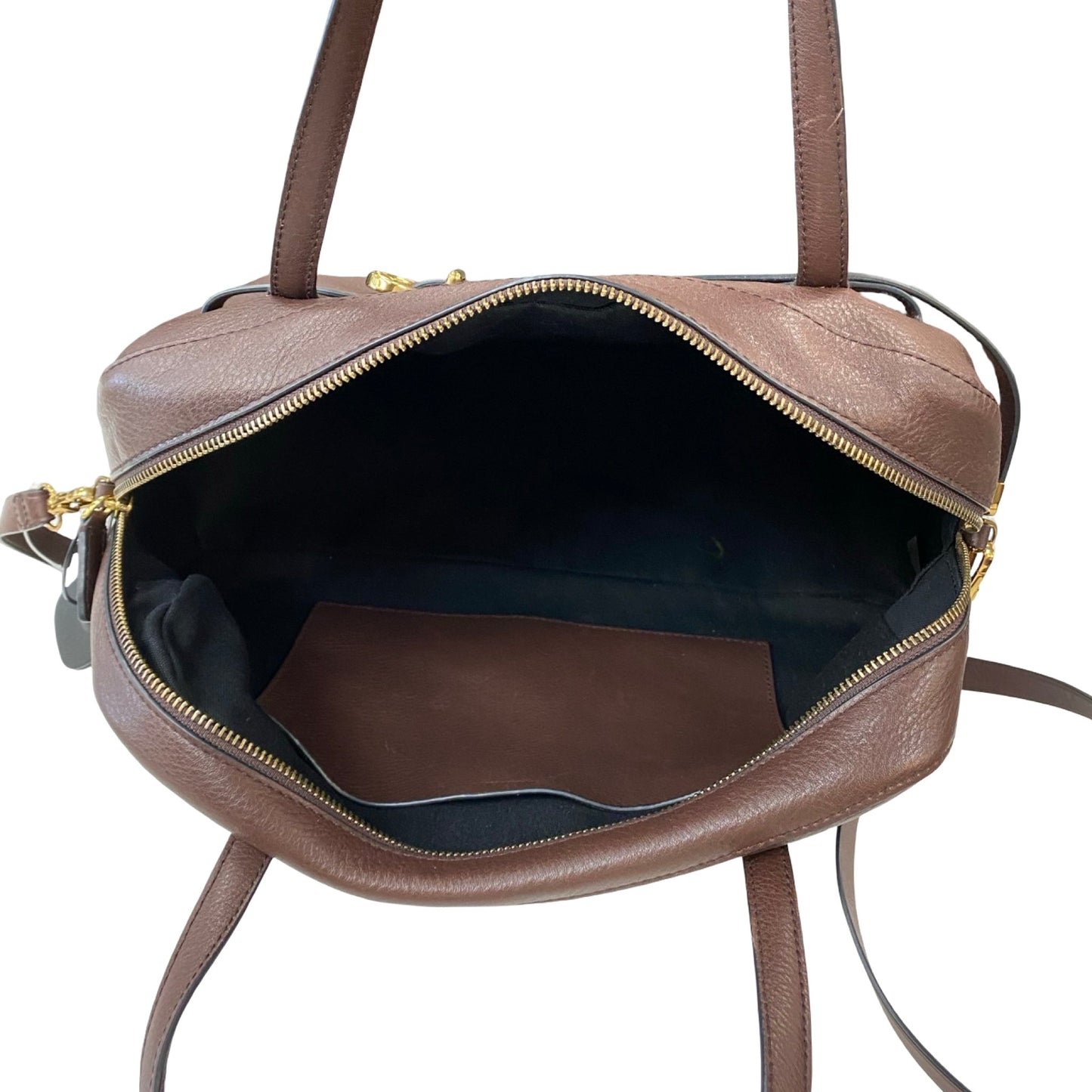 Handbag Leather By Madewell In Brown, Size:Medium